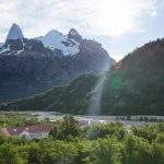 Vista aerea hosteria pilar chalten santacruz argentina